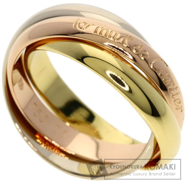 ハンバーグ1989Cartier トリニティ2C K18 LMリング　53 CARTIER カルティエ トリニティ #53 リング・指輪 K18イエローゴールド