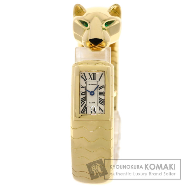 CARTIER カルティエ ミニベニュワール 腕時計 K18イエローゴールド/革