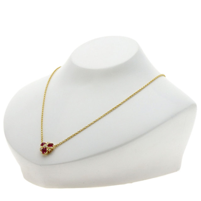 POLA ポーラ ルビー ダイヤモンド ネックレス K18イエローゴールド