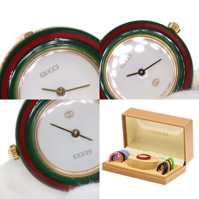 GUCCI グッチ 1100-L チェンジベゼル 替ベゼル付き 腕時計 GP/GP