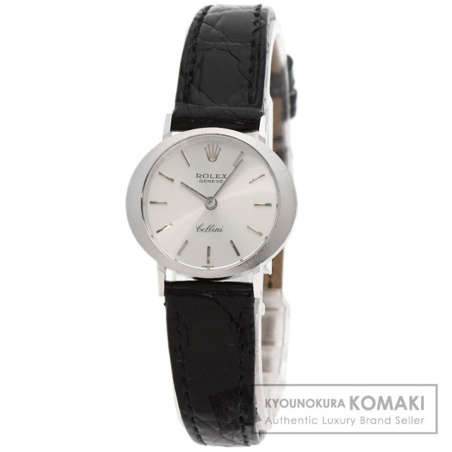 ROLEX ロレックス 3768 チェリーニ 1969年製 腕時計 K18WG クロコダイル レディース [中古] ROLEX ロレックス 3768 チェリーニ 1969年製 腕時計 K18ホワイト