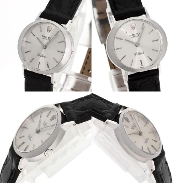 ROLEX ロレックス 3768 チェリーニ 1969年製 腕時計 K18WG クロコダイル レディース [中古] ROLEX ロレックス 3768 チェリーニ 1969年製 腕時計 K18ホワイト