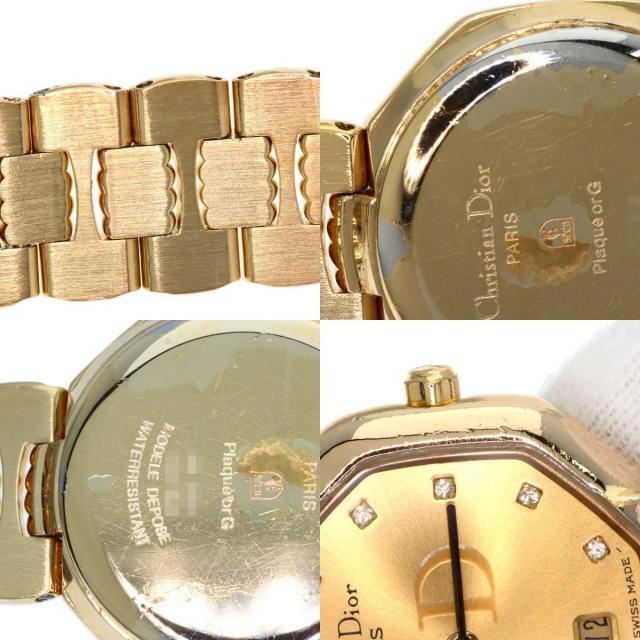CHRISTIAN DIOR クリスチャンディオール D48-153 オクタゴン 腕時計 GP
