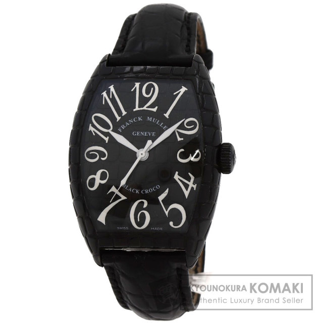 フランクミュラー 腕時計 トノーカーベックス ブラッククロコ