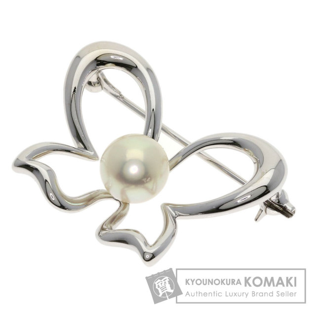 美品 ミキモト MIKIMOTO パール 真珠 ブローチ リボン ミキモト ブローチ リボン（ファッション）のおすすめ人気商品