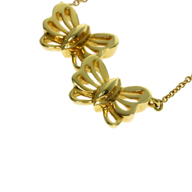 TIFFANY&Co. ティファニー ダブルバタフライ ネックレス K18イエロー