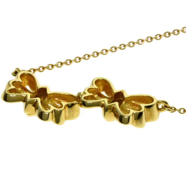 TIFFANY&Co. ティファニー ダブルバタフライ ネックレス K18イエロー