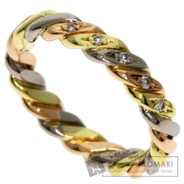 【美品】Dior Mimirose リング　K18 イエローゴールドダイヤモンド Dior ディオール ミミローズ 3P ダイヤモンド ネックレス K18