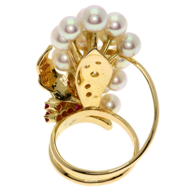 TASAKI タサキ パール 真珠 ルビー リング・指輪 K18イエローゴールド