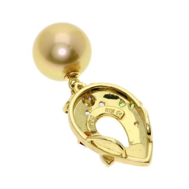 タサキ　ゴールデンパール 10ミリ ペンダントトップ　K18 ダイヤモンド TASAKI タサキ 田崎 ダイヤゴールデンパールネックレス K18 YG