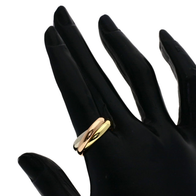 カルティエ Cartier トリニティ SM K18YG 15号(55) リング Cartier カルティエ トリニティ リング #55 15号 セラミック K18