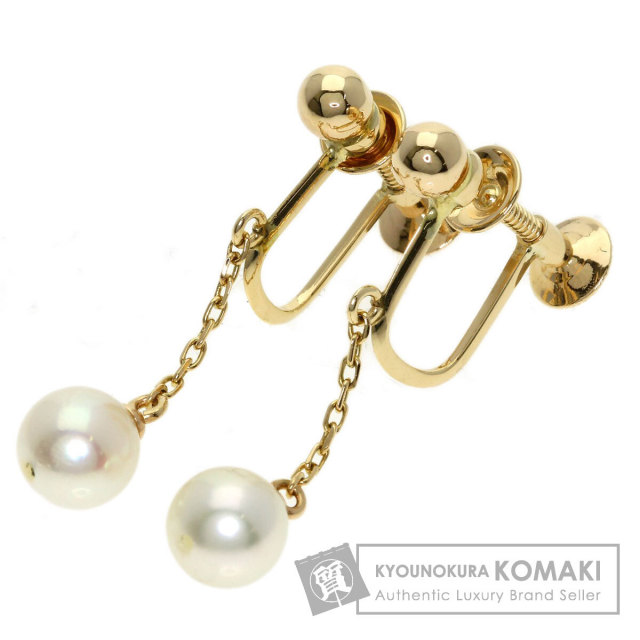 最終値下げ　タサキ　チェーンピアス　真珠　ゴールド　K18 TASAKI 【美品】タサキ 田崎真珠 K18 パール ピアス 現行品