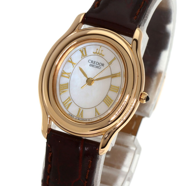 SEIKO セイコー 4J81-5030 クレドール オーバルフェイス 腕時計 K18