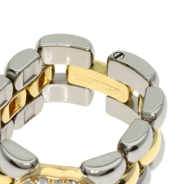 Chopard ショパール リング9号　ハッピーダイヤモンド K18×SS Chopard ショパール リング9号 ハッピーダイヤモンド K18×SS Chopard