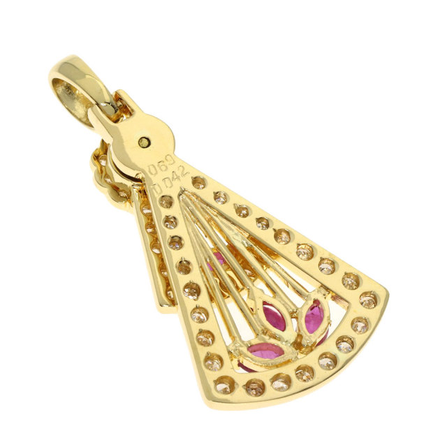 セレクトジュエリー ペンダントトップ スウィング ルビー ダイヤモンド