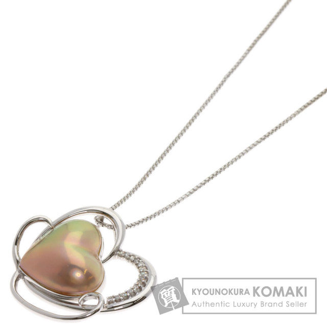 TASAKI　ハート型マベパール　ペンダントトップ TASAKI タサキ ハート マベパール 真珠 ダイヤモンド ネックレス