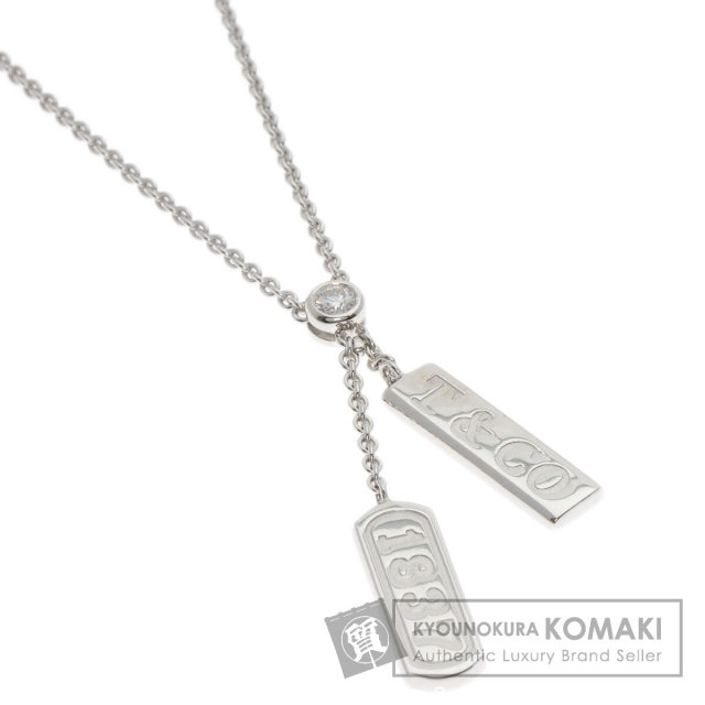 Tiffany & Co. ダイヤモンドバーネックレス TIFFANY&Co. ティファニー 1837 バー ダイヤモンド ネックレス K18
