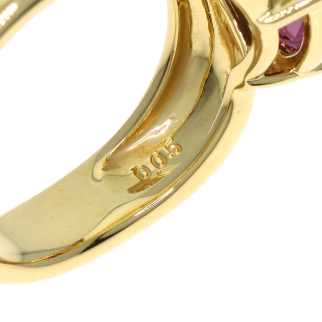 TASAKI ロードライトガーネット K18 ダイヤモンド リング タサキ(TASAKI) K18 ロードライトガーネット 指輪 ダイヤ入り 10号