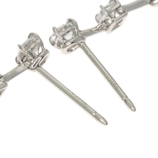 ハリーウィンストン ピアス スリーストーン ワイヤードロップ ダイヤモンド