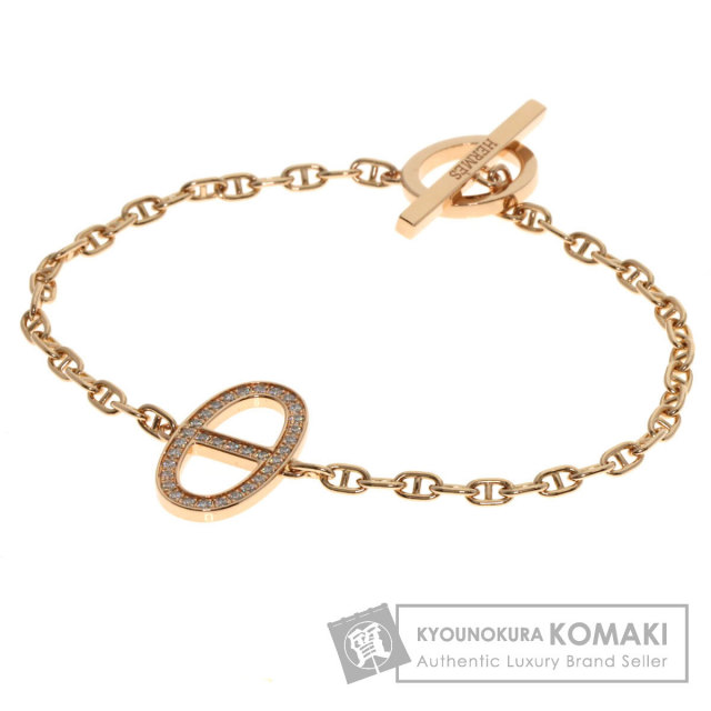 HERMES エルメス ループ PM ピアス K18ピンクゴールド