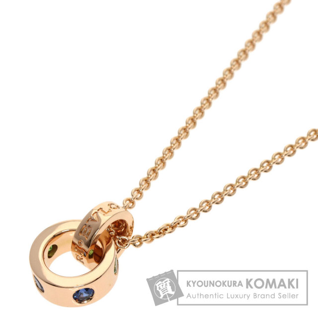 ブルガリ ネックレス ローマン ソルベ サファイア グリーンガーネット