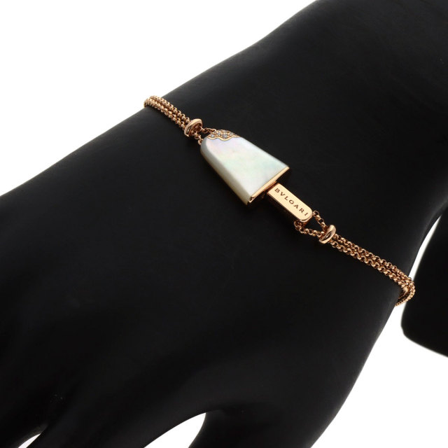 ブルガリ ブレスレット ジェラーティ ダイヤモンド ホワイトシェル SM