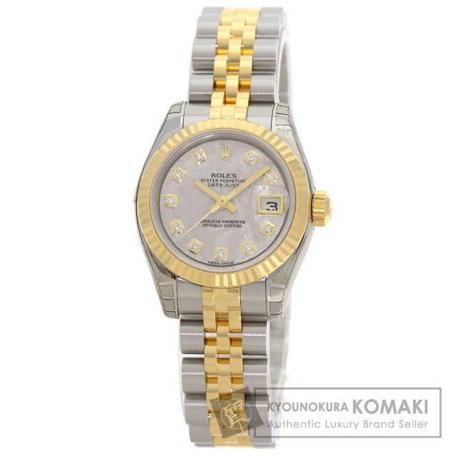 ROLEX ロレックス 179173NGE デイトジャスト 10P エメラルド 腕時計