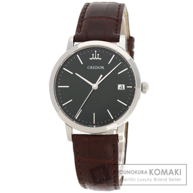SEIKO セイコー 8420-0150 クレドール 腕時計 ステンレススチール/革