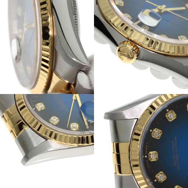 ロレックス 腕時計 デイトジャスト 10P ダイヤモンド ブルーグラデーション