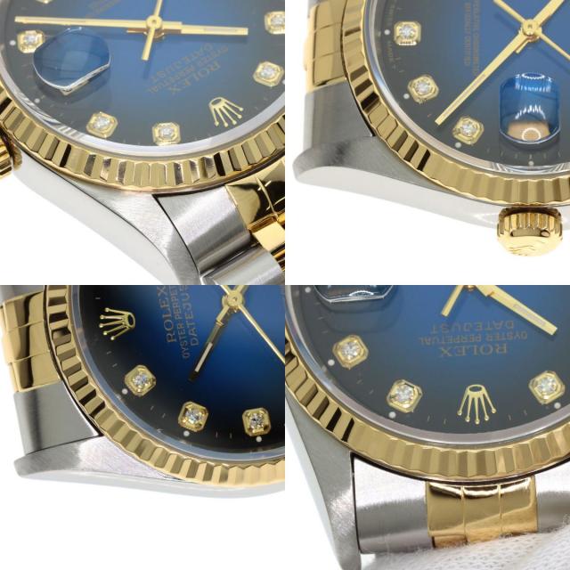 ロレックス 腕時計 デイトジャスト 10P ダイヤモンド ブルーグラデーション