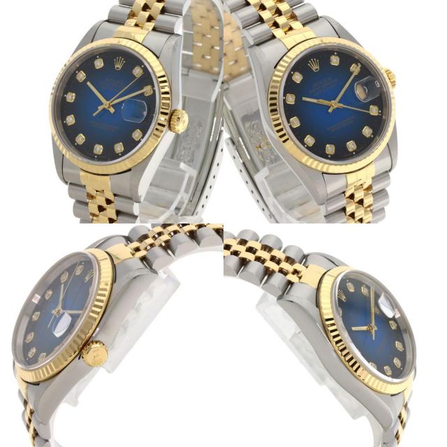 ロレックス 腕時計 デイトジャスト 10P ダイヤモンド ブルーグラデーション