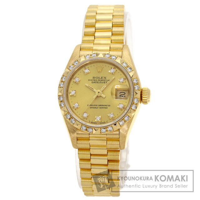 ROLEX ロレックス 69178G デイトジャスト 10P ダイヤモンド 腕時計 K18