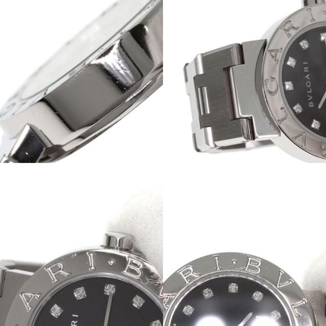 ブルガリ BB23SS 12P ダイヤ ブラック レディース 腕時計 ブランド BVLGARI ブルガリ BB23SS/12 ブルガリブルガリ 12P ダイヤモンド