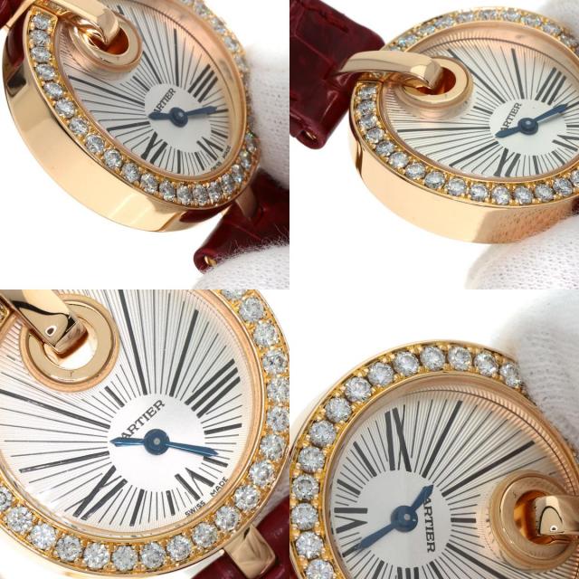 CARTIER カルティエ WG600007 カプティブ ドゥ カルティエ SM  ベゼルダイヤモンド 腕時計 K18PG アリゲーター レディース [中古] CARTIER カルティエ WG600007 カプティブ ドゥ カルティエ SM ベゼル