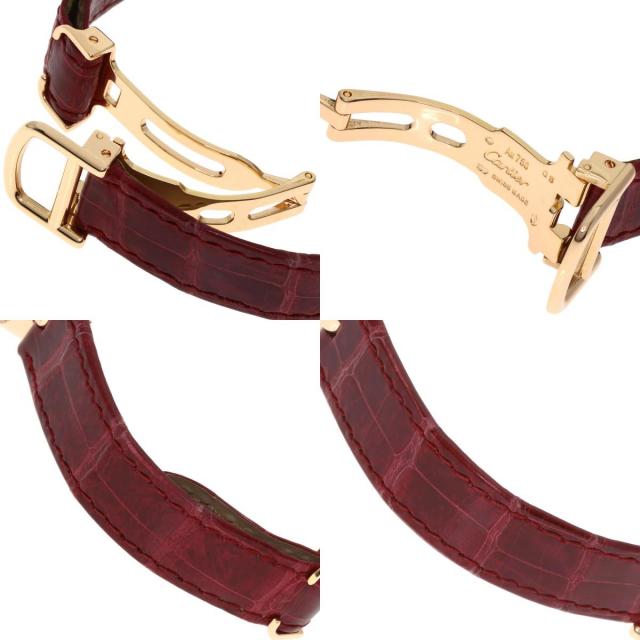 CARTIER カルティエ WG600007 カプティブ ドゥ カルティエ SM  ベゼルダイヤモンド 腕時計 K18PG アリゲーター レディース [中古] CARTIER カルティエ WG600007 カプティブ ドゥ カルティエ SM ベゼル