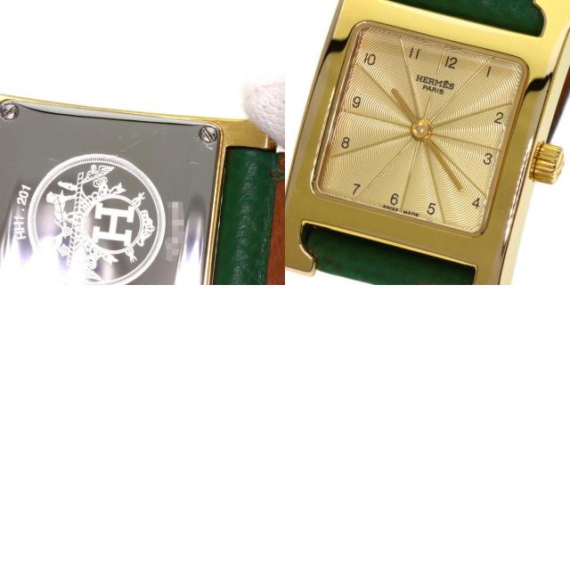 HERMES HH1.201 Hウォッチ クォーツ レディース 腕時計 イエロー HERMES エルメス HH1.201 Hウォッチ 腕時計 GP/革 レディース [中古