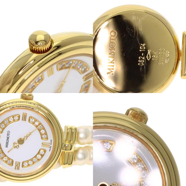 MIKIMOTO ミキモト 062-104 パールウォッチ ダイヤモンド 腕時計 K18