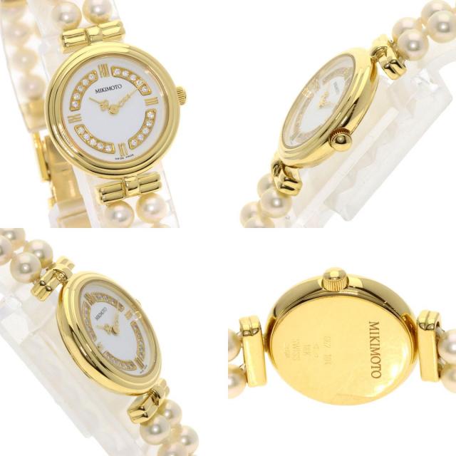 MIKIMOTO ミキモト 062-104 パールウォッチ ダイヤモンド 腕時計 K18
