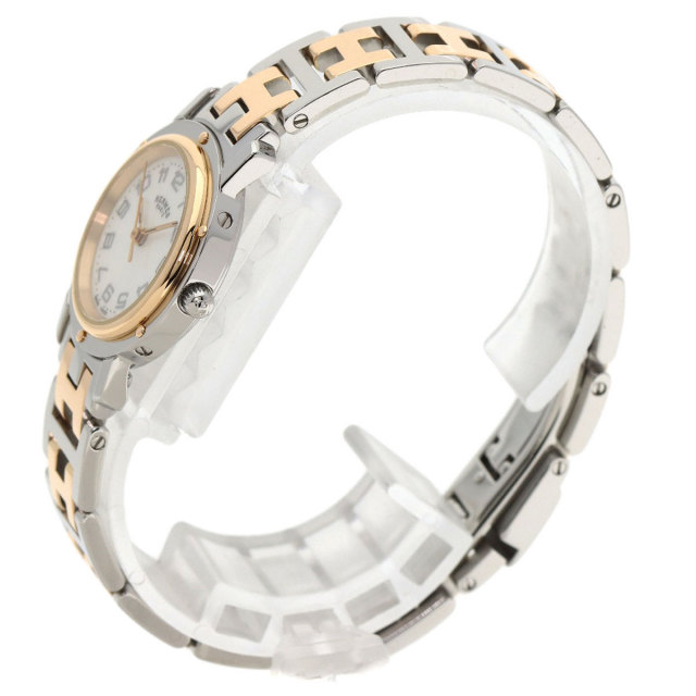 HERMES エルメス CL4.221 クリッパー ナクレ 腕時計 ステンレス