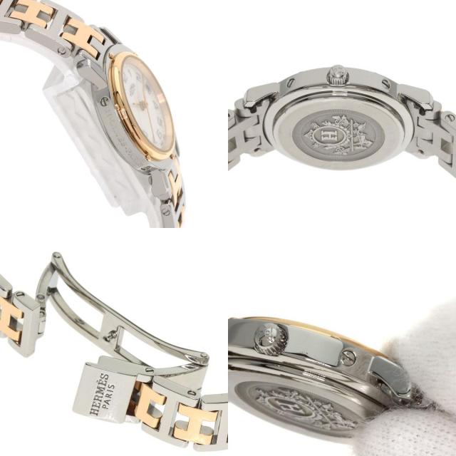 HERMES エルメス CL4.221 クリッパー ナクレ 腕時計 ステンレス