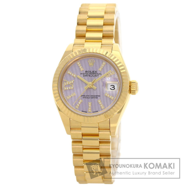 ROLEX ロレックス 279136RBR デイトジャスト 28  ベゼル ダイヤモンド 腕時計 PT PT ダイヤモンド レディース [中古] ROLEX ロレックス 279136RBR デイトジャスト 28 ベゼル ダイヤモンド