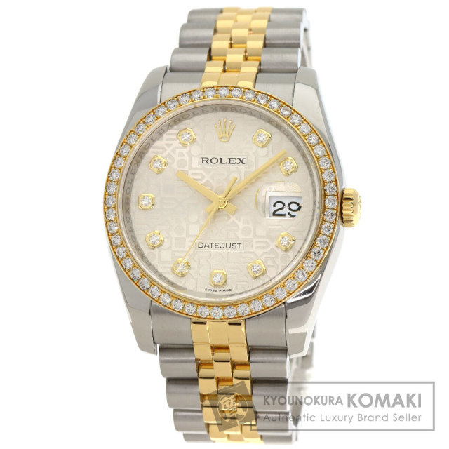 ロレックス 腕時計 デイトジャスト 10P ベゼル ダイヤモンド