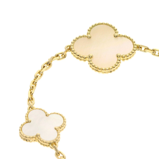 ヴァンクリーフ＆アーペル ブレスレット マジックアルハンブラ ホワイトシェル 5モチーフ