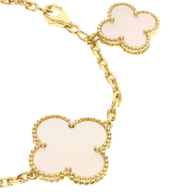 ヴァンクリーフ＆アーペル ブレスレット マジックアルハンブラ ホワイトシェル 5モチーフ