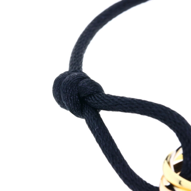カルティエ 現行 トリニティ ブレスレット K18 コットン ネイビー