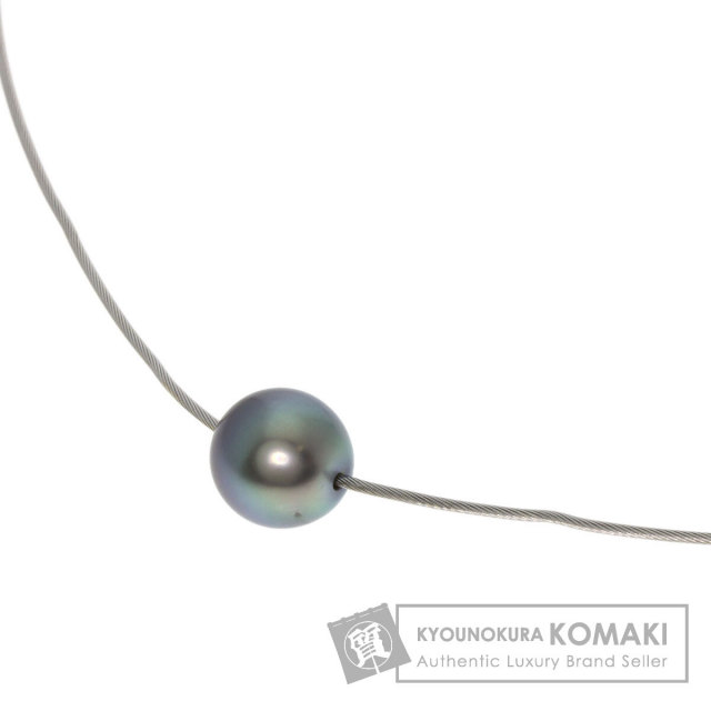 タサキ ネックレス ブラックパール 真珠 ワイヤー