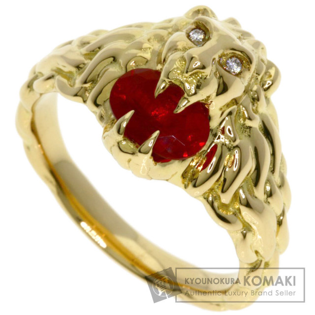 グッチ リング・指輪 ライオンヘッド ファイアオパール #15