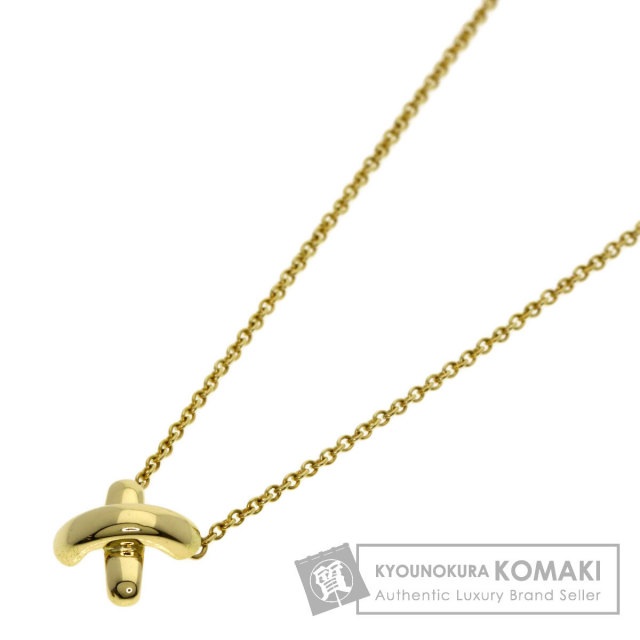 ティファニー　Au750 コンビ　ハート　クロス　ゴールド　K18 ネックレス TIFFANY&Co. ティファニー クロス チェーン ハート ネックレス K18