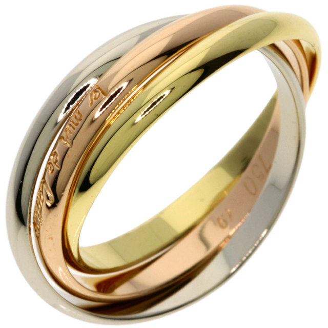 土日価格❗️【美品】Cartier トリニティリングスリーカラーXS #49 土日価格❗️【美品】Cartier トリニティリングスリーカラーXS #49