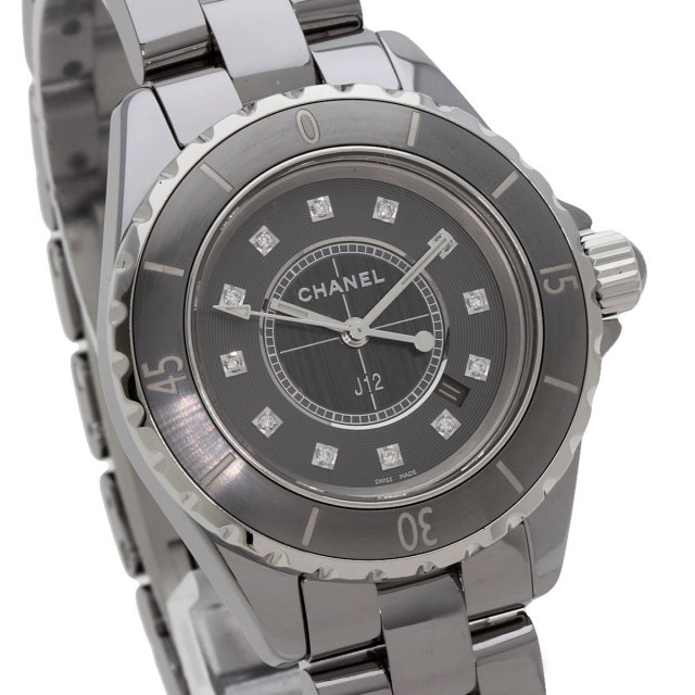 シャネル 腕時計 J12 33mm クロマティック 33mm 12P ダイヤモンド